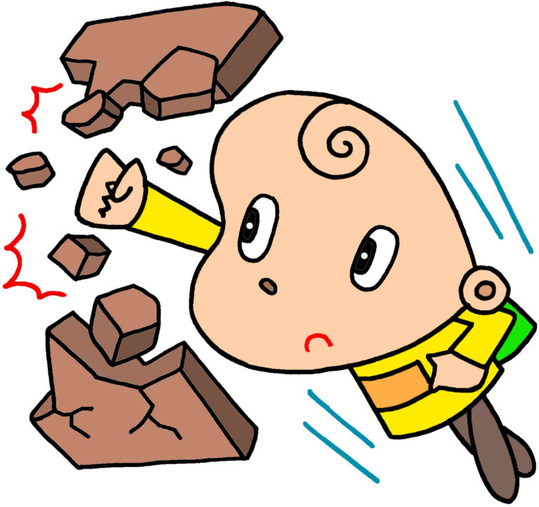 壁をぶち破る子ども