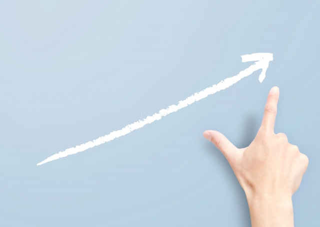 右肩上がり矢印